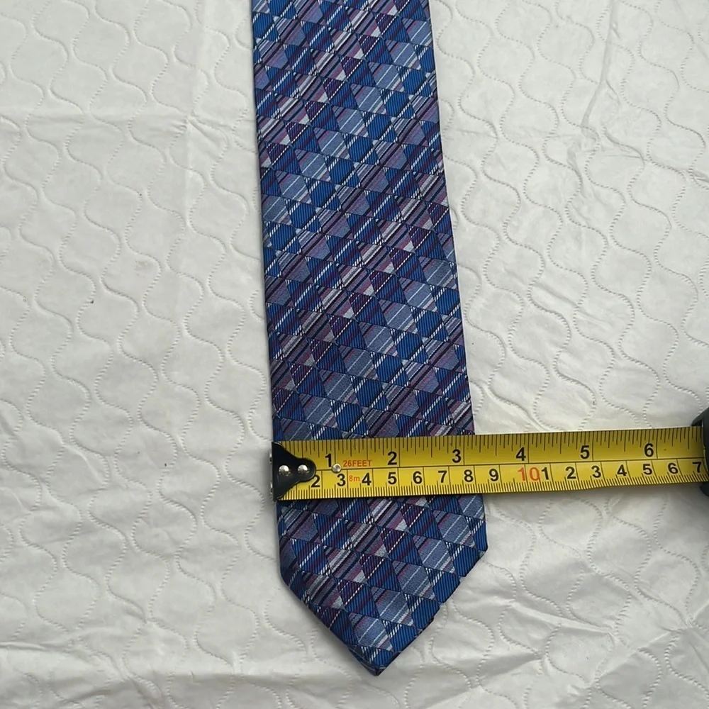 Missoni multicolor blue purple black pattern silk tie - Picture 4 of 4